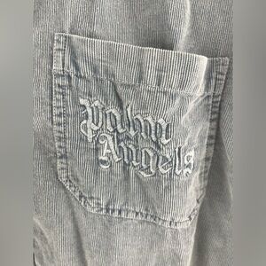 Palm Angels Corduroy Button Down Shirt XL Embroidered Logo Streetwear [000302]